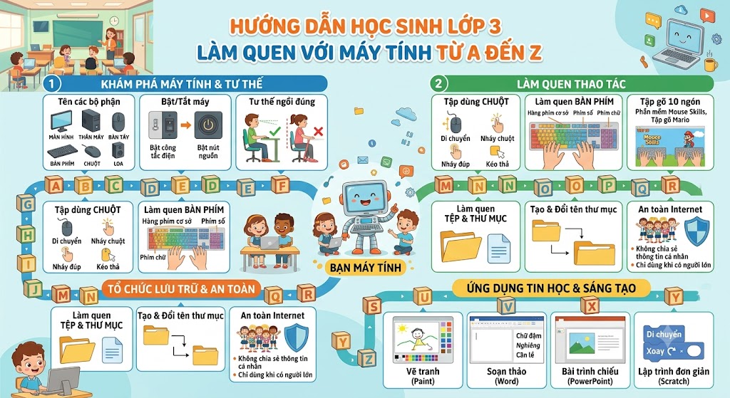 Hướng Dẫn Học Sinh Lớp 3 Làm Quen Với Máy Tính Từ A Đến Z: Cẩm Nang Bỏ Túi Cho Phụ Huynh