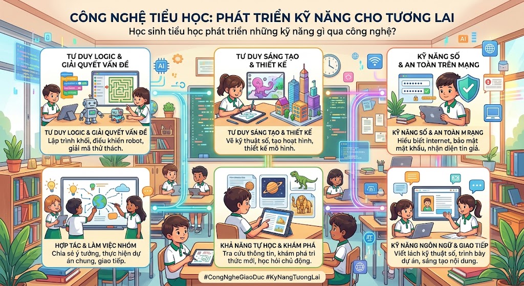 Học Tin Học Ở Tiểu Học Giúp Trẻ Phát Triển Những Kỹ Năng Gì? Góc Nhìn Từ Người Thầy 20 Năm Nghề