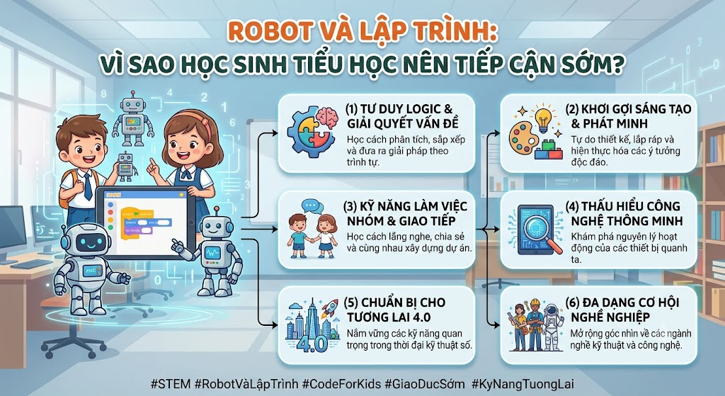 Robot Và Lập Trình: Vì Sao Học Sinh Tiểu Học Nên Tiếp Cận Sớm? Góc Nhìn Từ Chuyên Gia Giáo Dục