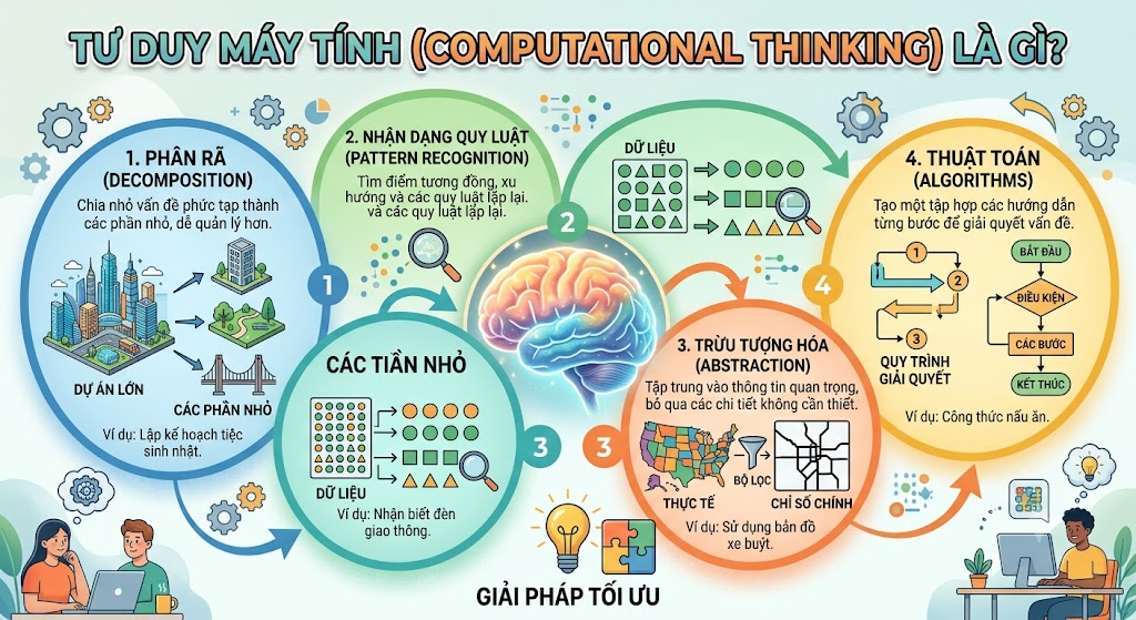 Tư duy máy tính (Computational Thinking) là gì? Kỹ năng sinh tồn kỷ nguyên số cho học sinh tiểu học