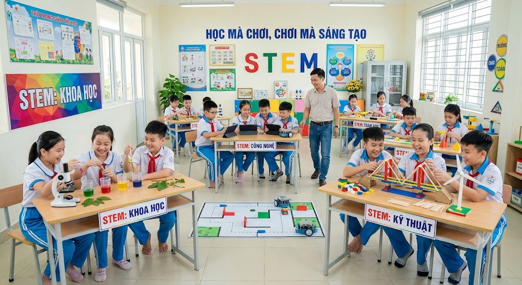 STEM Trong Giáo Dục Tiểu Học: Học Mà Chơi, Chơi Mà Sáng Tạo - Lời Giải "Mật Mã" Tương Lai