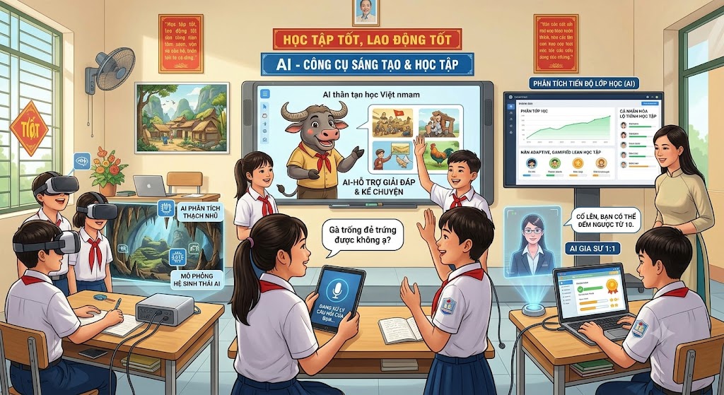 Giáo dục đạo đức số và an toàn mạng cho học sinh tiểu học trong kỷ nguyên AI